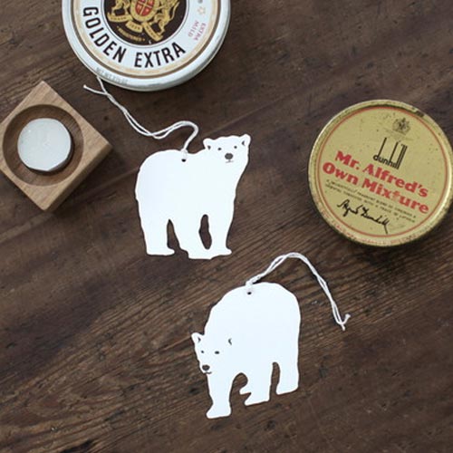 선물 포장용품 재료 데코 포장텍 테그 세트 Polar Bear