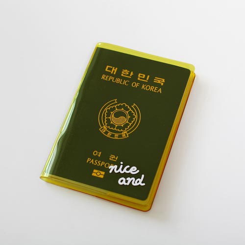 컬러 투명 클리어 여행용 여권 커버 케이스
