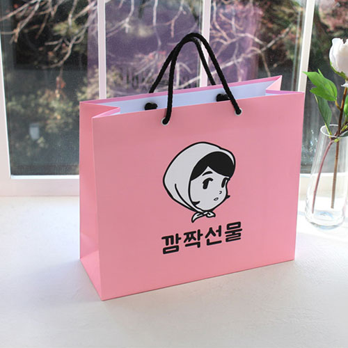 소녀 캐릭터 축하 선물포장 페이퍼 가방 종이 쇼핑백