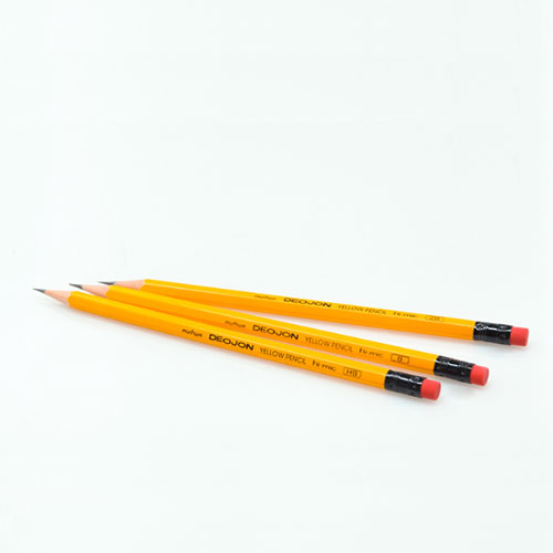 오피스 사무 노트 필기용 부드러운 펜슬 연필 지우개 2B 12P