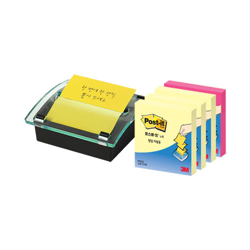 3M 포스트잇 팝업 메모지 노트 크리스탈 탁상용 디스펜서 (DS-330  )