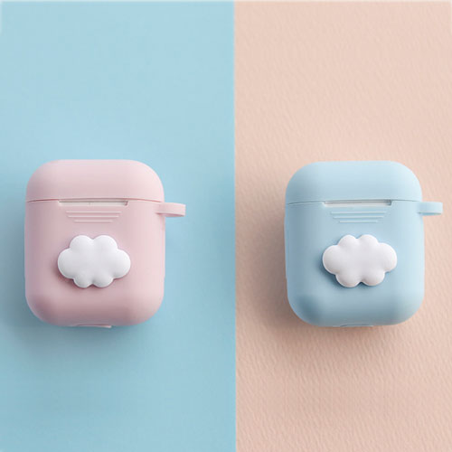 구름 에어팟 전용 소품 보관 실리콘 케이스 파우치