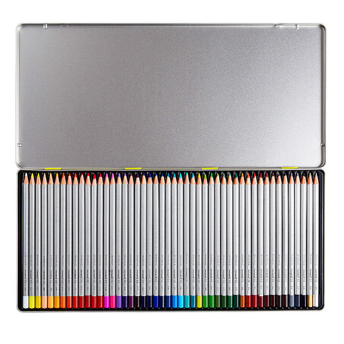 바우하우스 육각 틴케이스 유성색연필- 48색세트