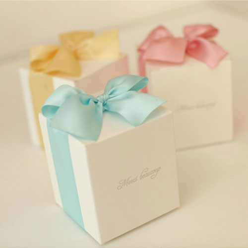 심플 생일 축하 간식 선물 포장 박스  Natural (2set)